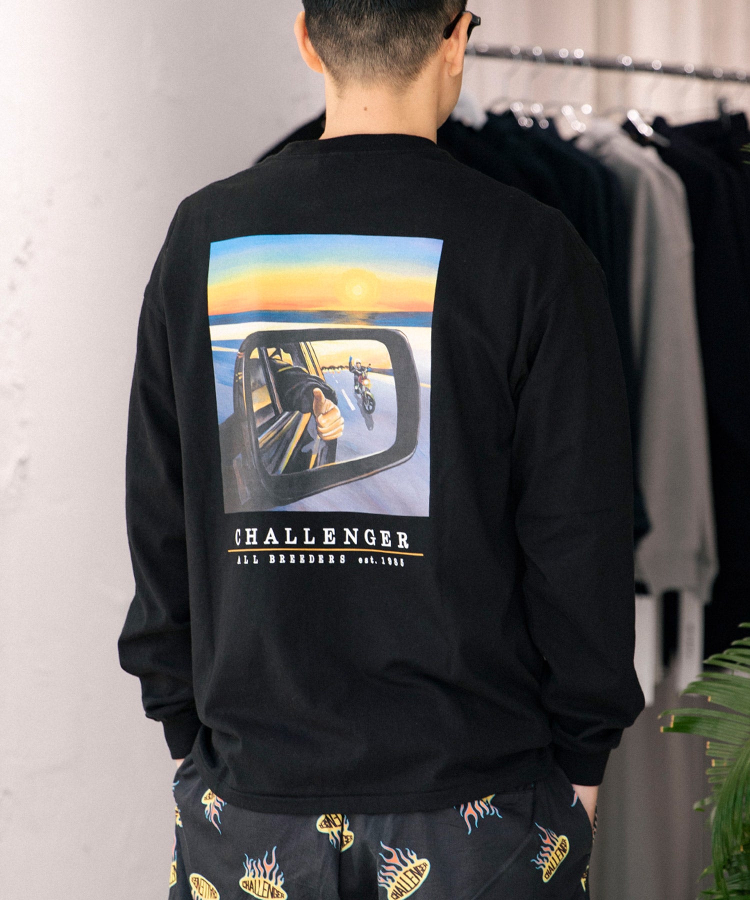 L/S SUNSET DRIVE TEE - CHALLENGER (チャレンジャー) - tops