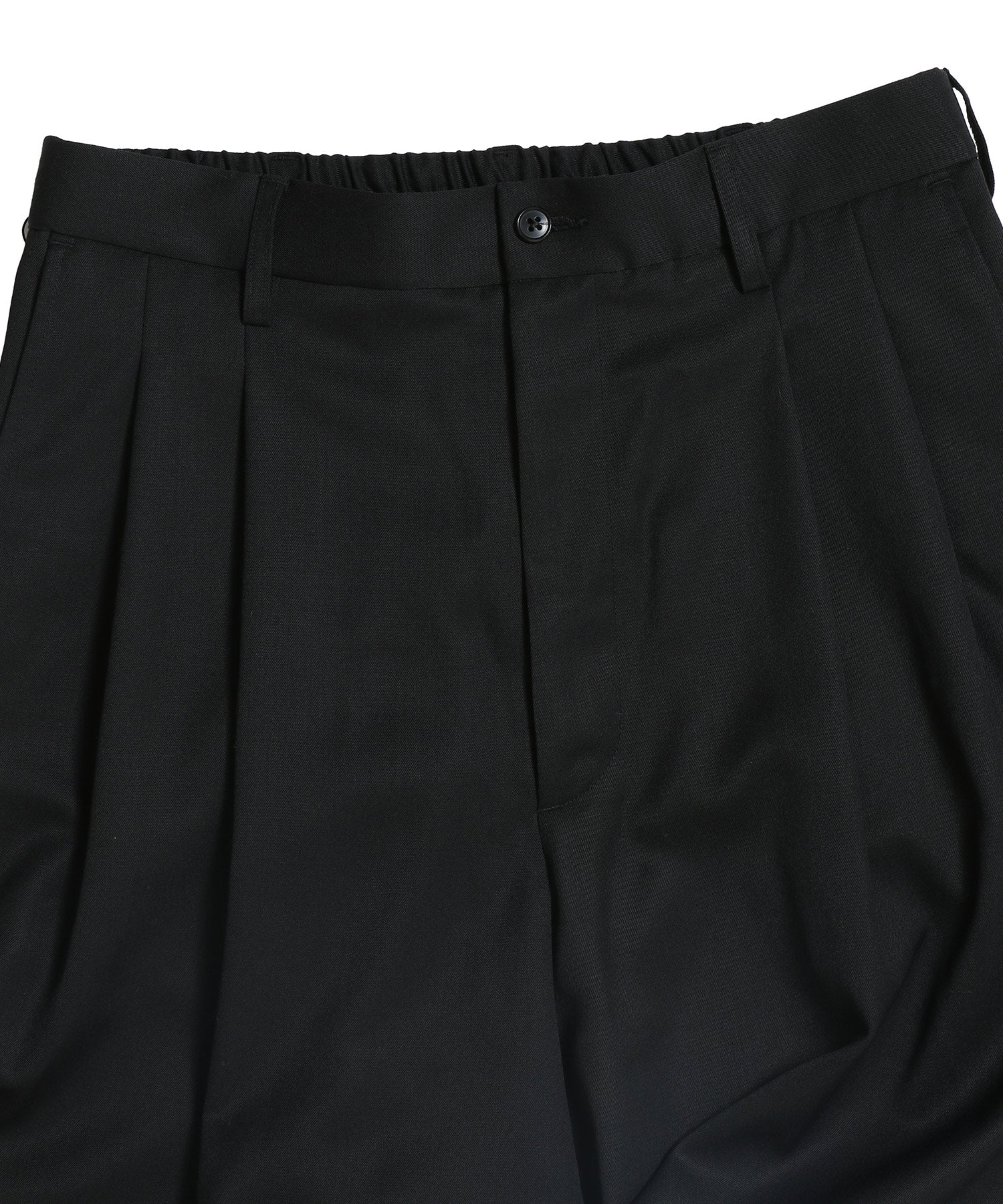 Wool Gabardine 2 Tuck Easy Trousers