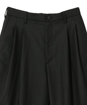 T/W TWILL 2 TUCK WIDE EASY TROUSERS