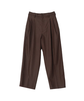 T/W TWILL 2 TUCK WIDE EASY TROUSERS