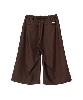 T/W TWILL SHIN CUT WIDE EASY TROUSERS
