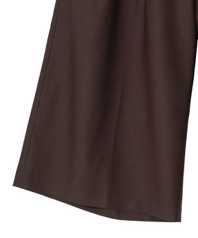 T/W TWILL SHIN CUT WIDE EASY TROUSERS