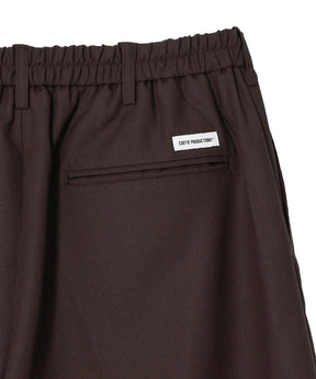 T/W TWILL SHIN CUT WIDE EASY TROUSERS