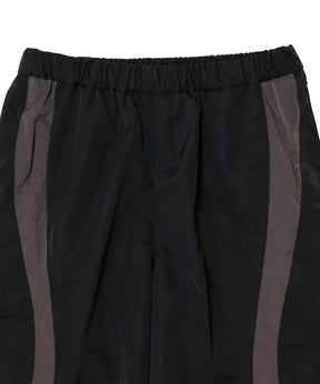 Nylon Paneling Shin Cut Wide Track Pants