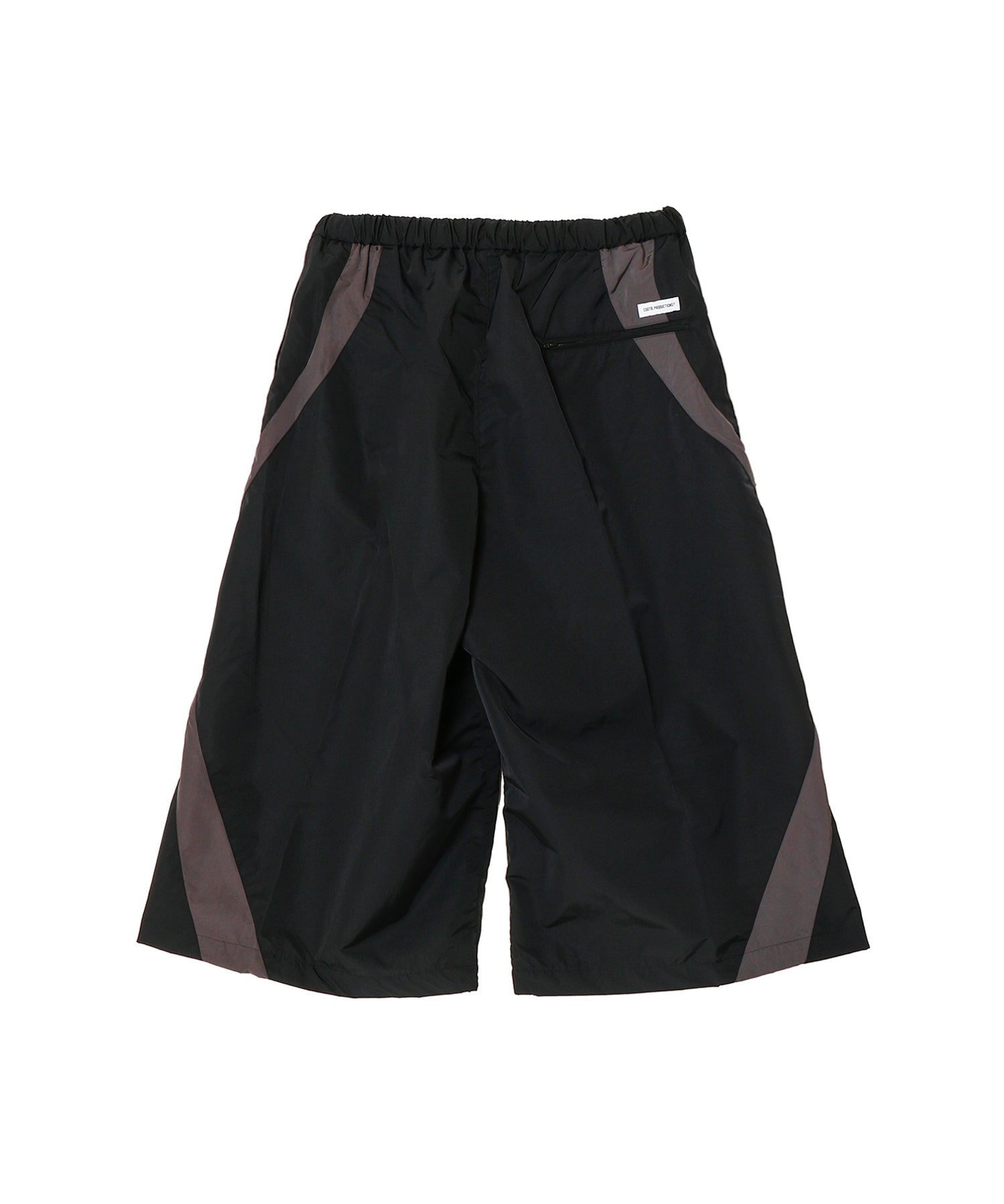 Nylon Paneling Shin Cut Wide Track Pants