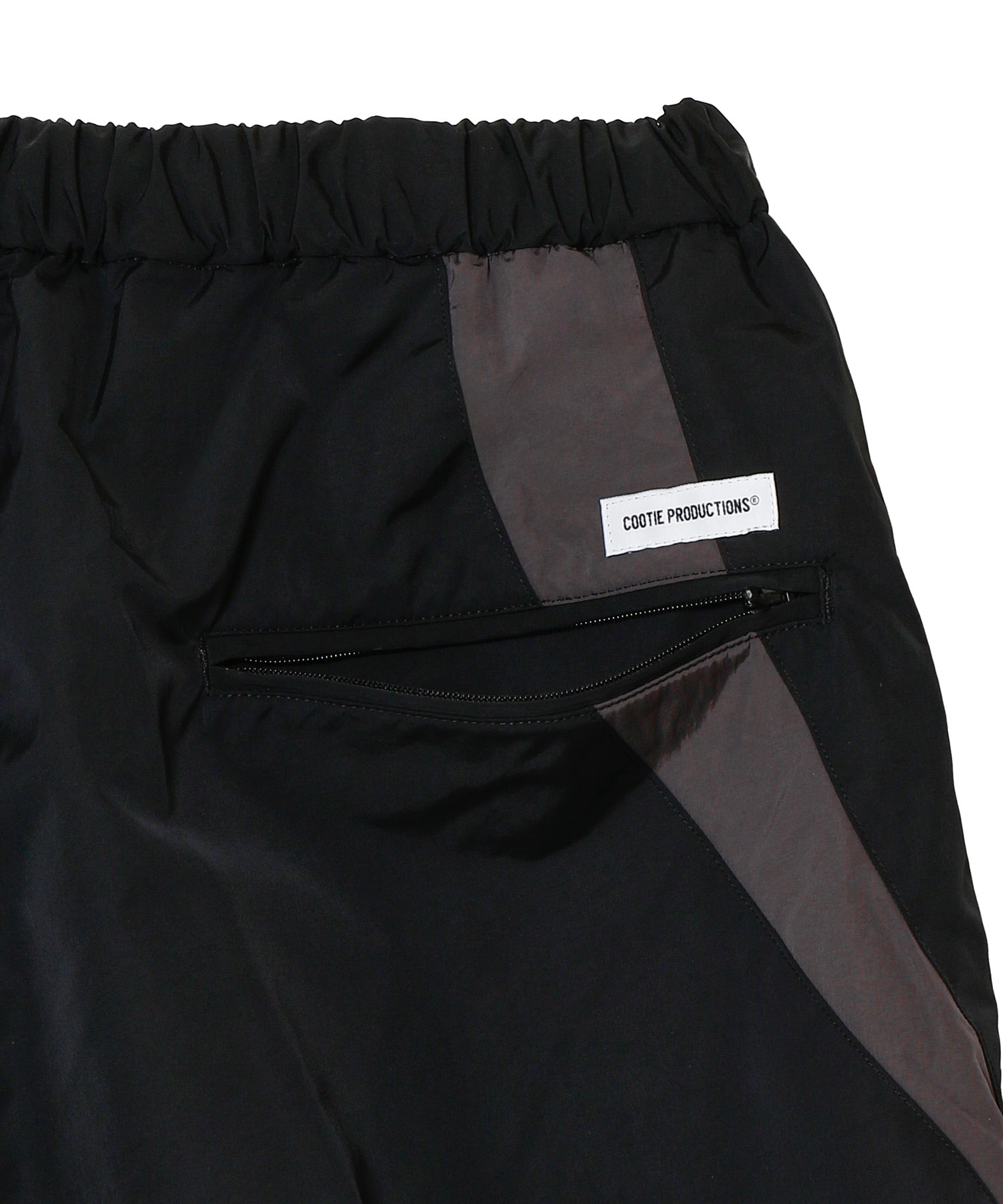 Nylon Paneling Shin Cut Wide Track Pants