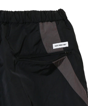 Nylon Paneling Shin Cut Wide Track Pants