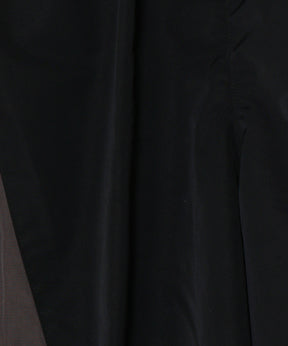 Nylon Paneling Shin Cut Wide Track Pants