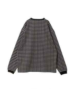 Supima Jacquard Border L/S Tee