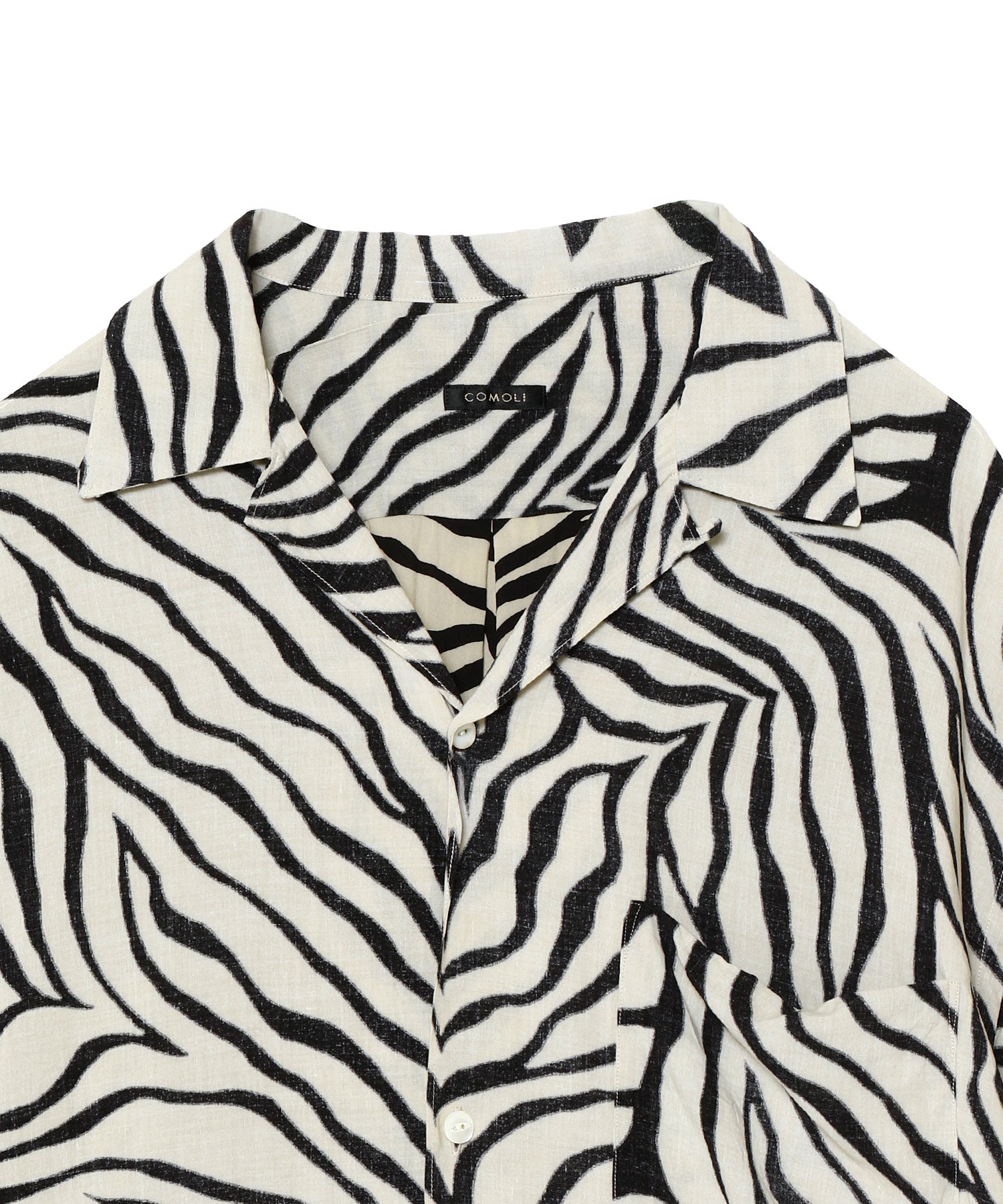 ZEBRA 半袖オープンカラーシャツ