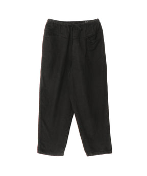 ブラックドリル テーパードパンツ