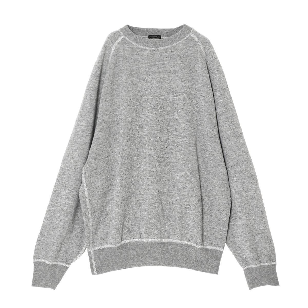 グレー裏毛 クルーネック - COMOLI (コモリ) - tops (トップス