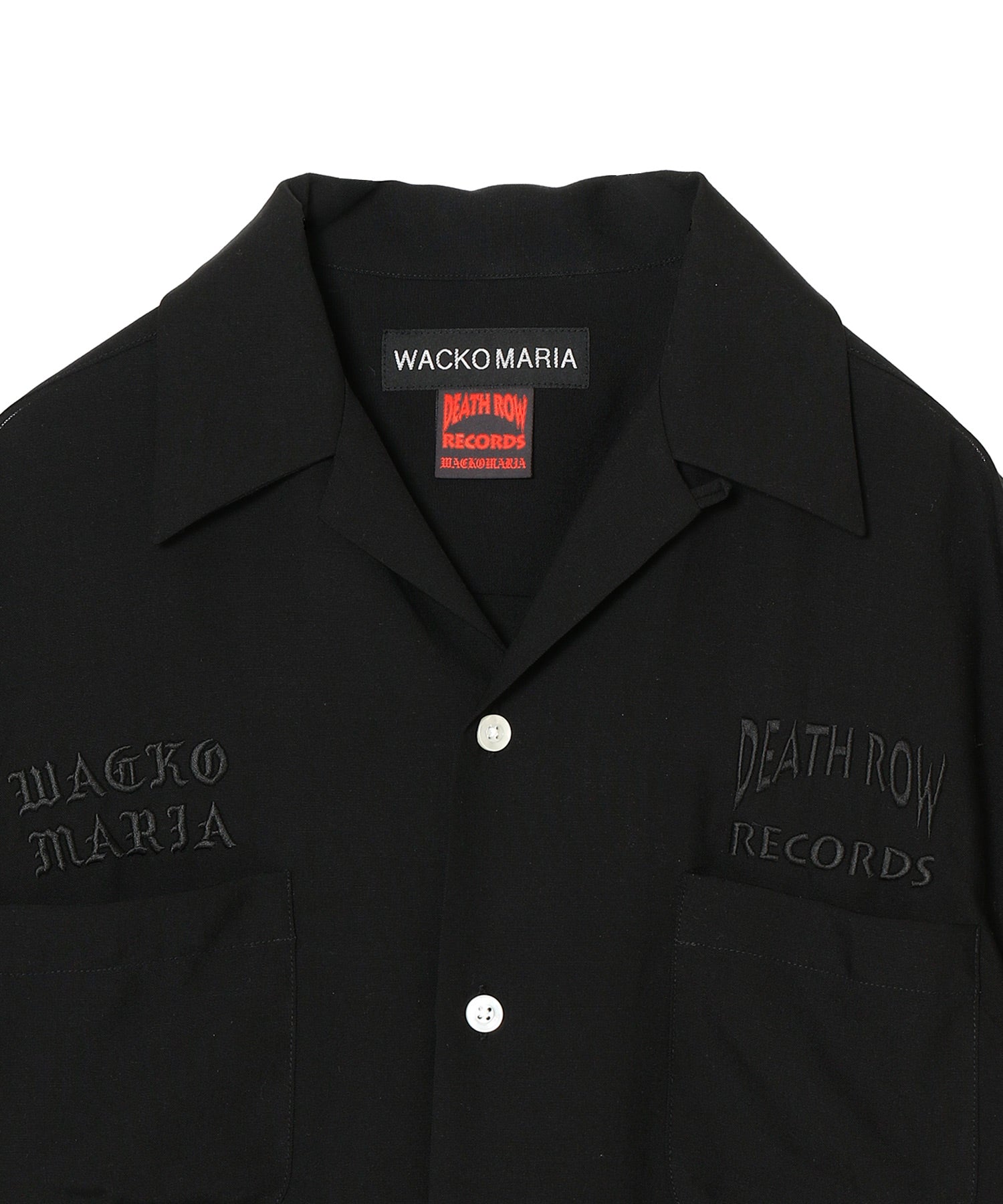 DEATH ROW RECORDS / 50'S OPEN COLLAR SHIRT