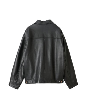 カーフスキン ジップショートジャケット