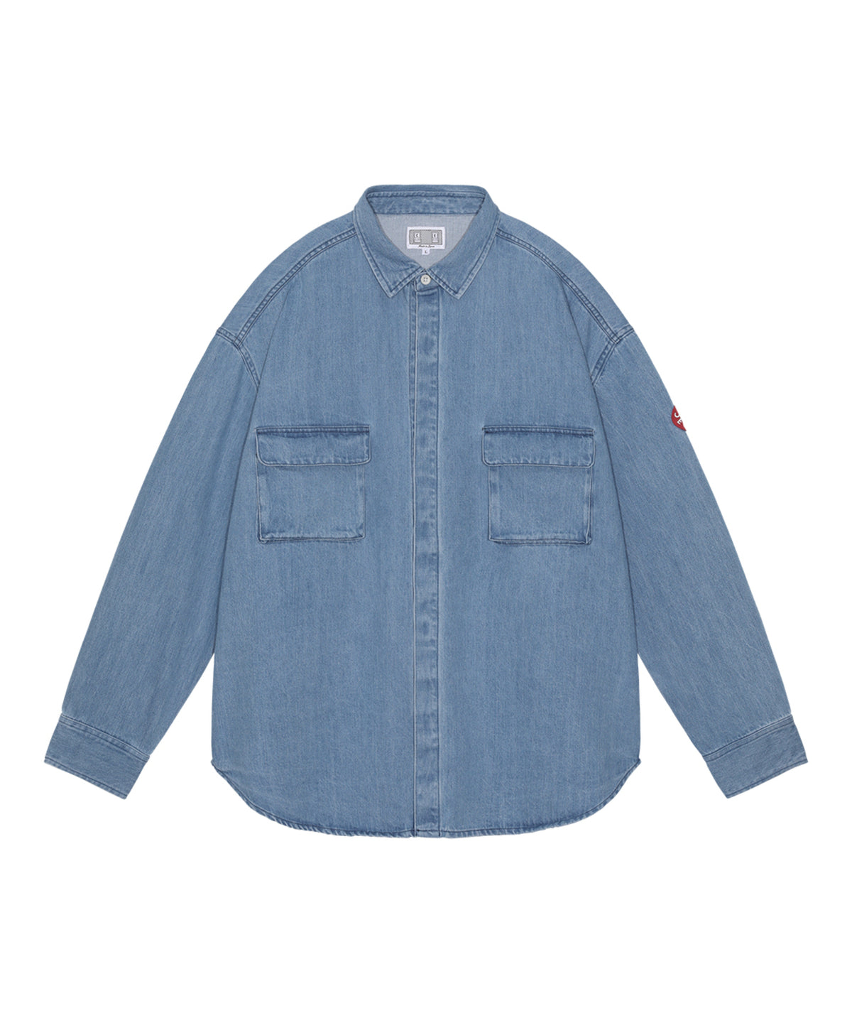 BLEACHED DENIM BIG SHIRT