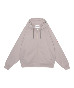 SOLID BIG HEAVY ZIP HOODY