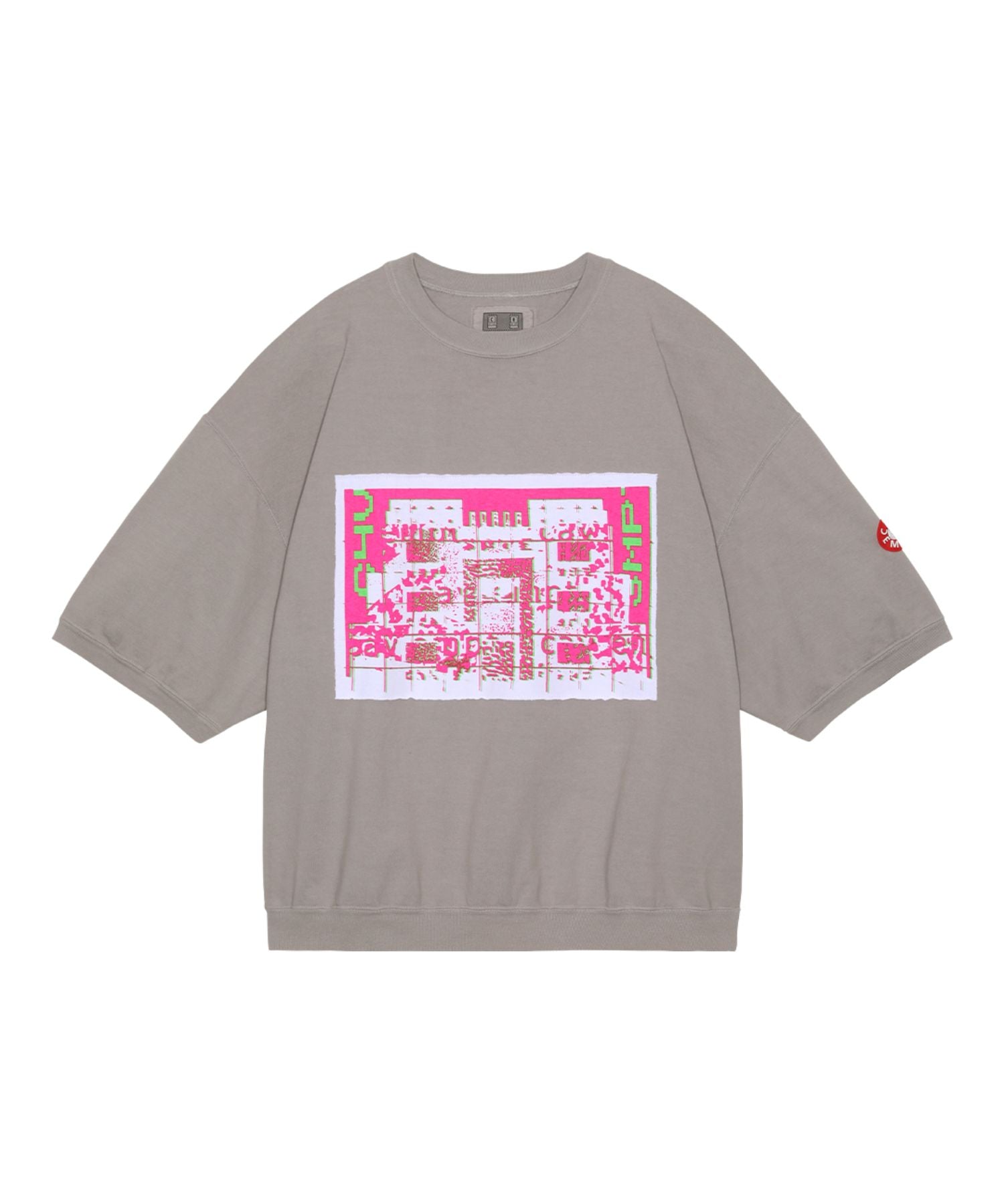 Overdye Patched Crew Neck