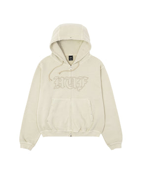 STUDDED FULL ZIP HOODIE
