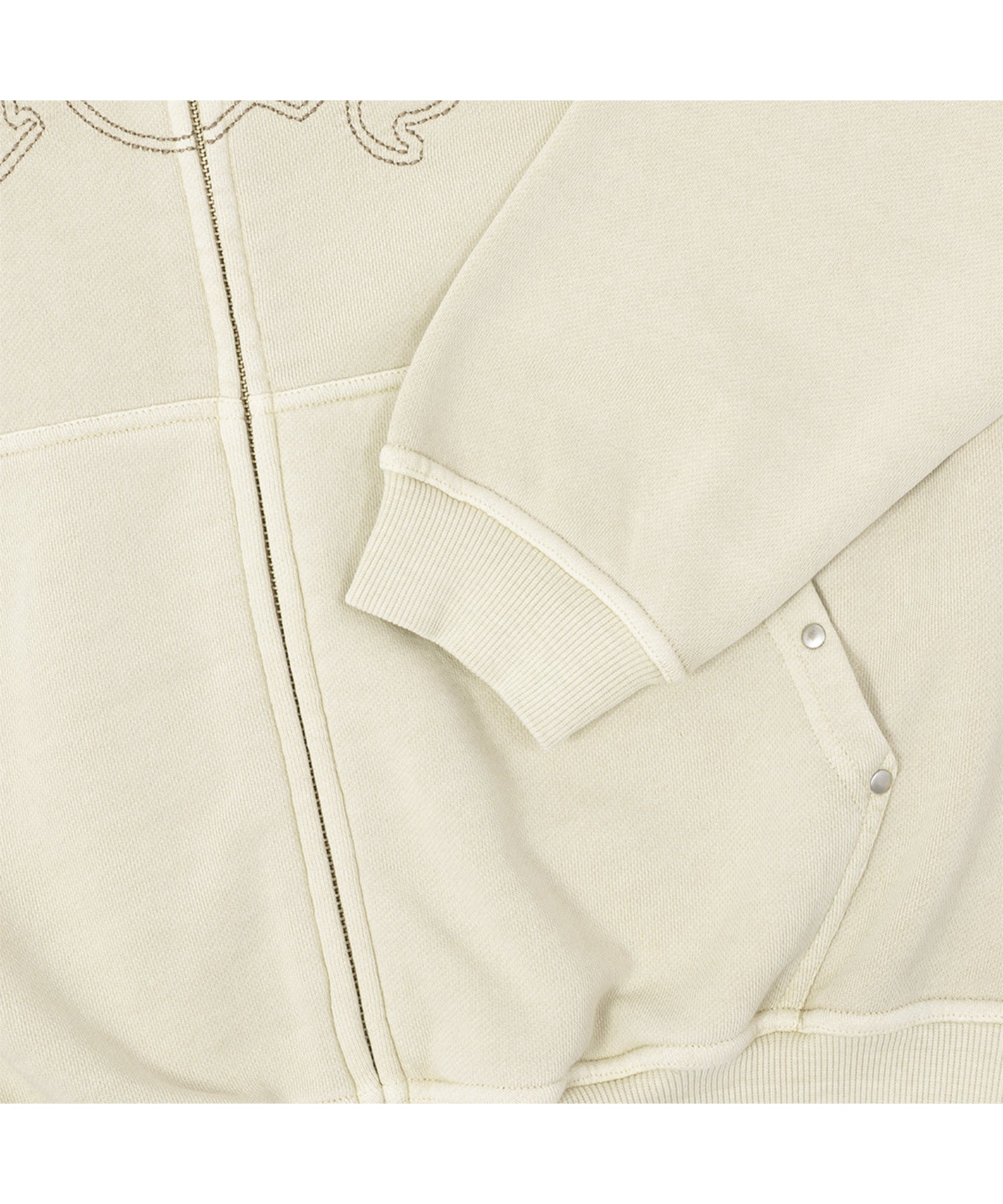 STUDDED FULL ZIP HOODIE