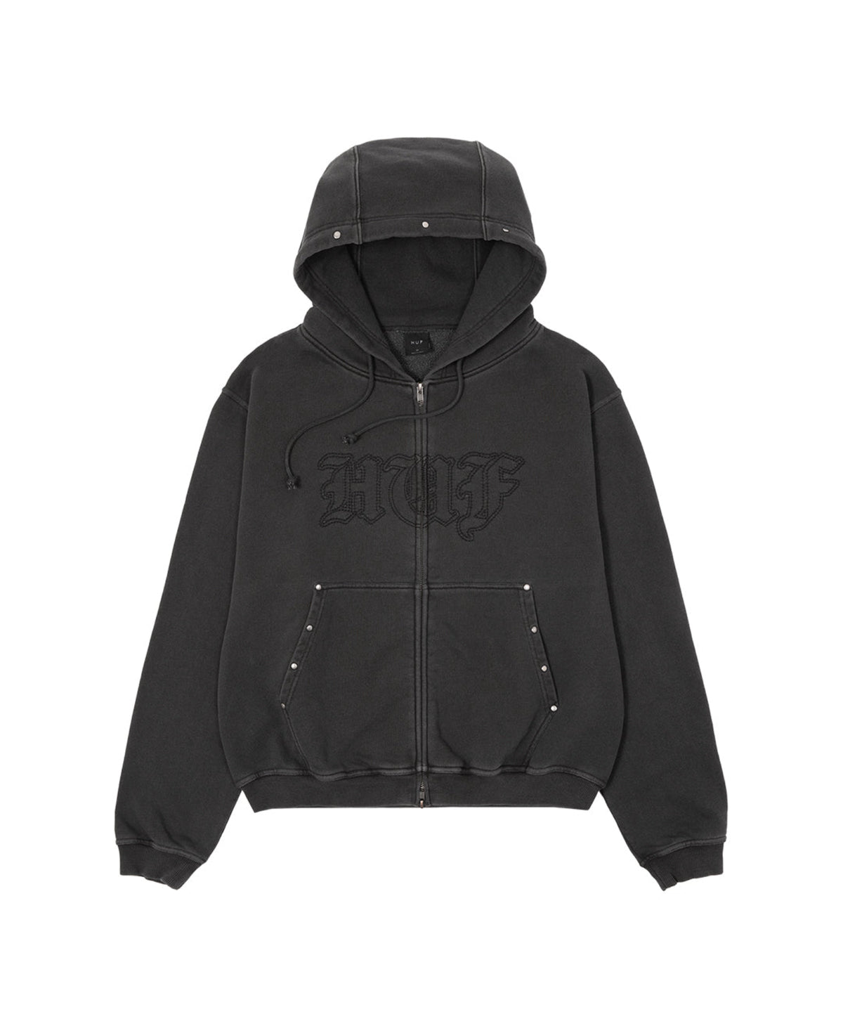 STUDDED FULL ZIP HOODIE
