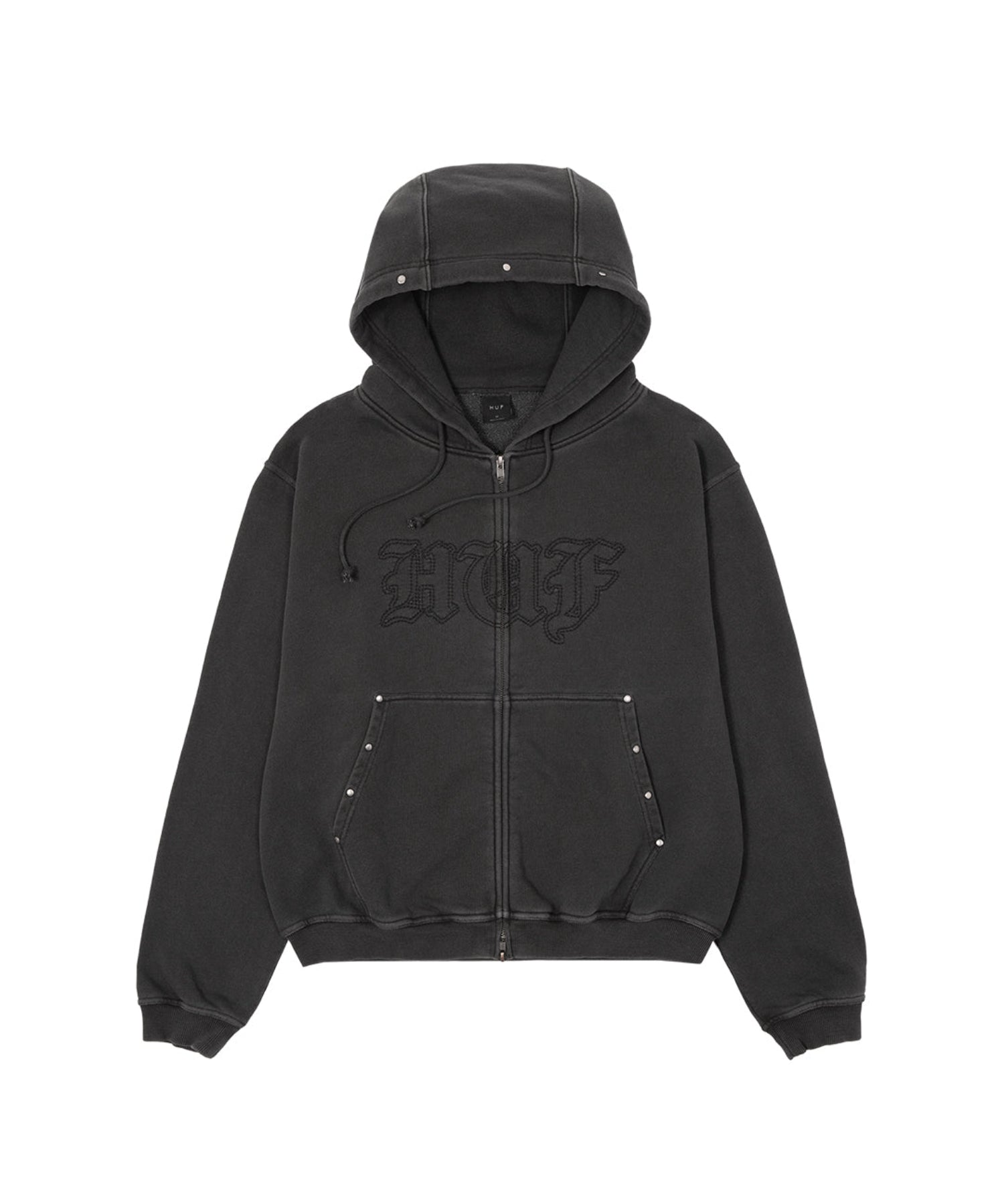 STUDDED FULL ZIP HOODIE