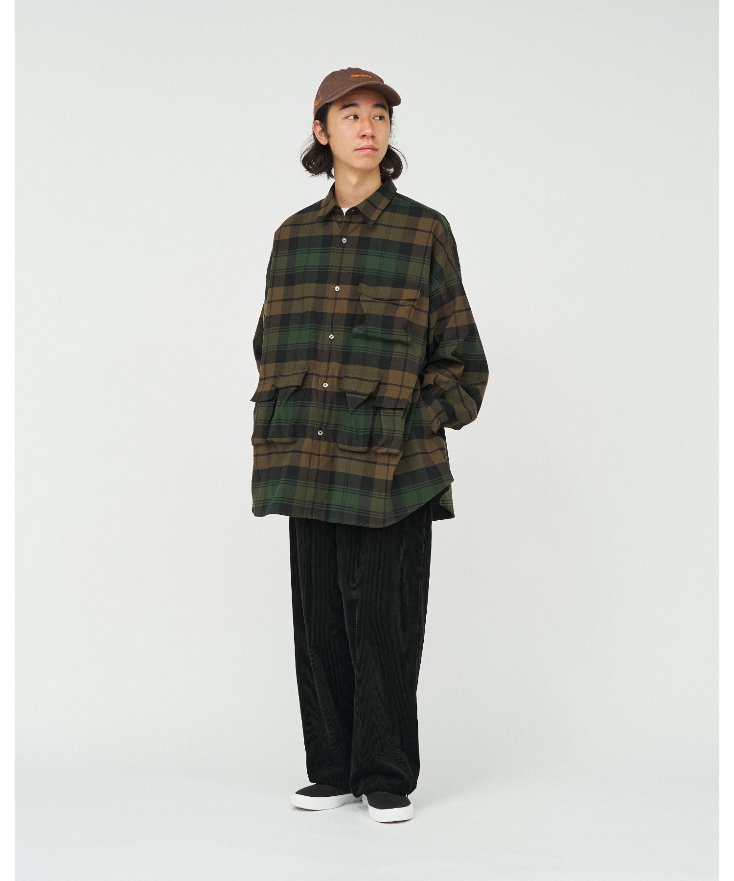 FLANNEL CHECK MULTI POCKET SHIRT