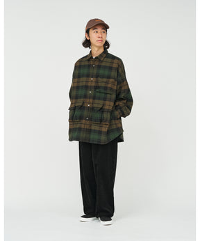 FLANNEL CHECK MULTI POCKET SHIRT