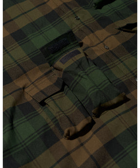 FLANNEL CHECK MULTI POCKET SHIRT