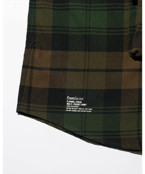 FLANNEL CHECK MULTI POCKET SHIRT