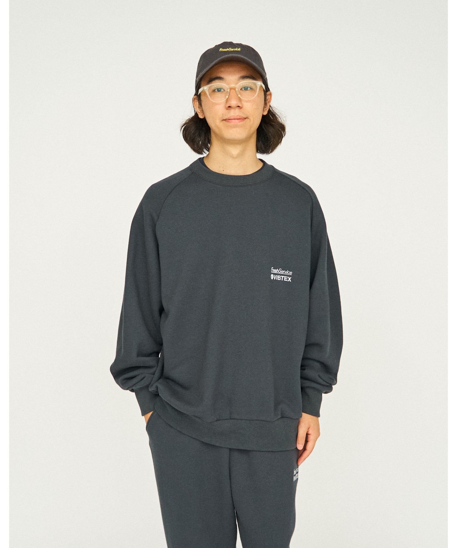 VIBTEX FOR FRESHSERVICE SWEAT CREW NECK PULLOVER