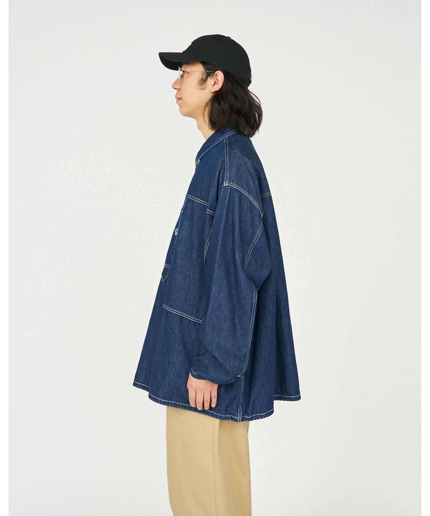 Denim Pullover Shirt (ONE WASH)