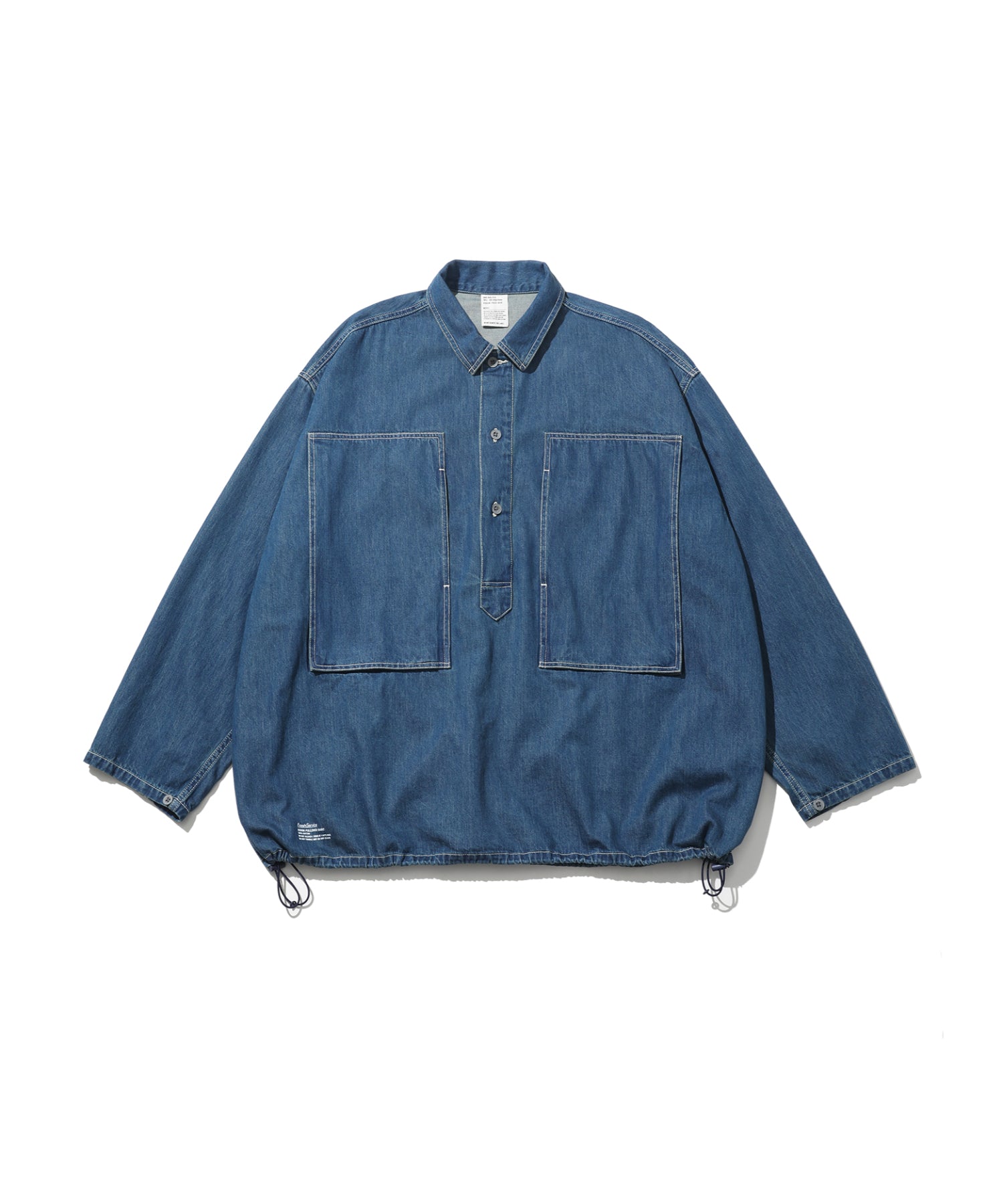 Denim Pullover Shirt (FADE INDIGO)