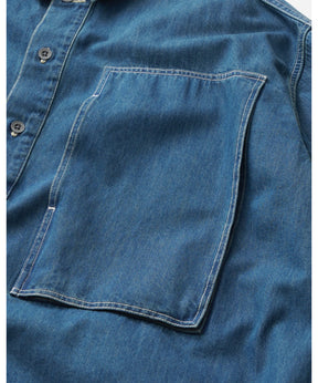 Denim Pullover Shirt (FADE INDIGO)