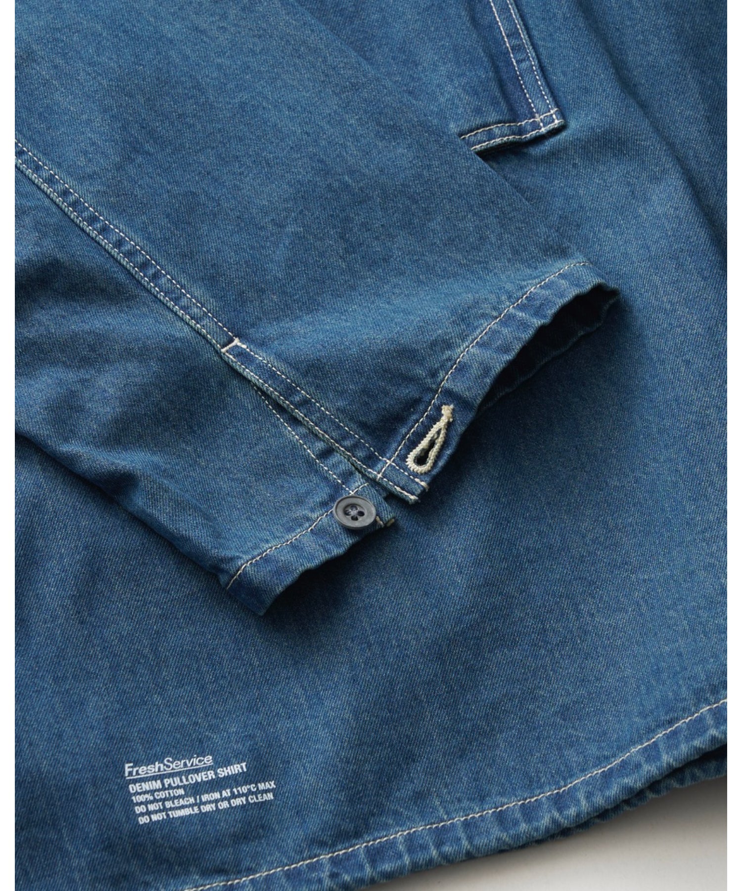Denim Pullover Shirt (FADE INDIGO)