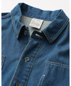 Denim Pullover Shirt (FADE INDIGO)