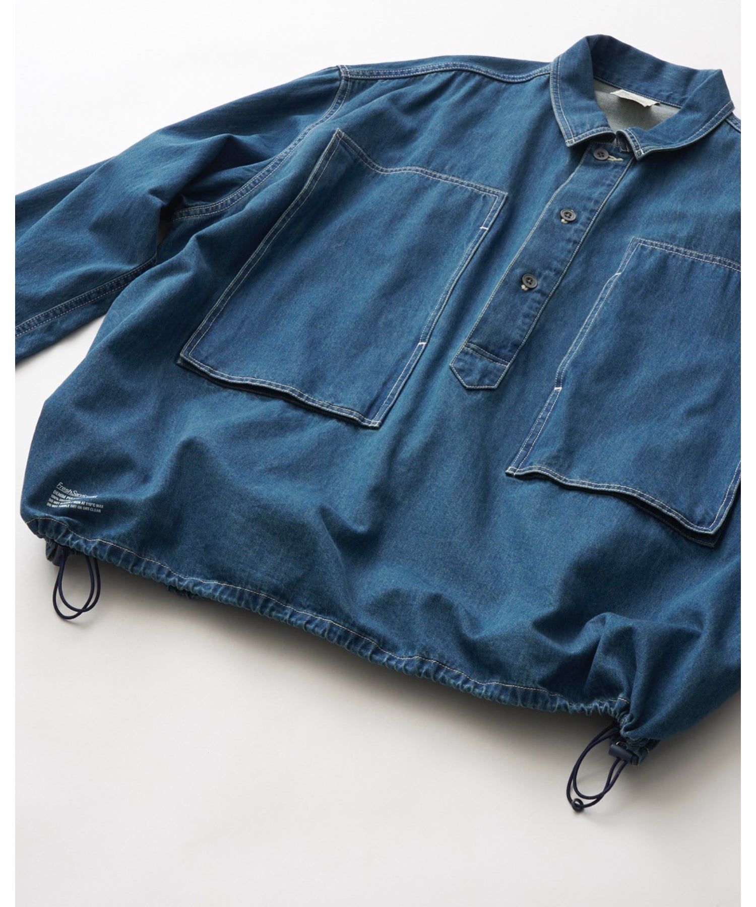 Denim Pullover Shirt (FADE INDIGO)