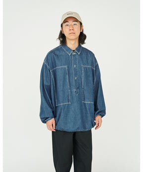 Denim Pullover Shirt (FADE INDIGO)