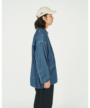 Denim Pullover Shirt (FADE INDIGO)