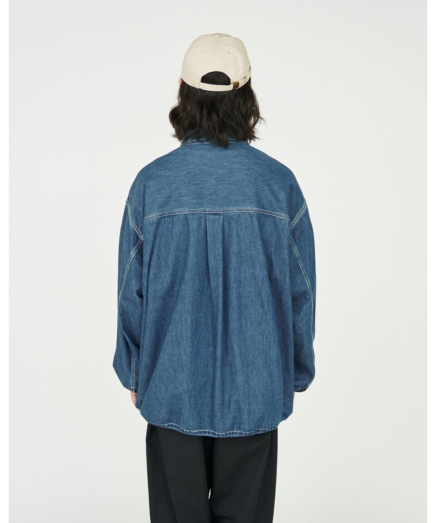 Denim Pullover Shirt (FADE INDIGO)