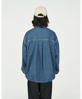 Denim Pullover Shirt (FADE INDIGO)