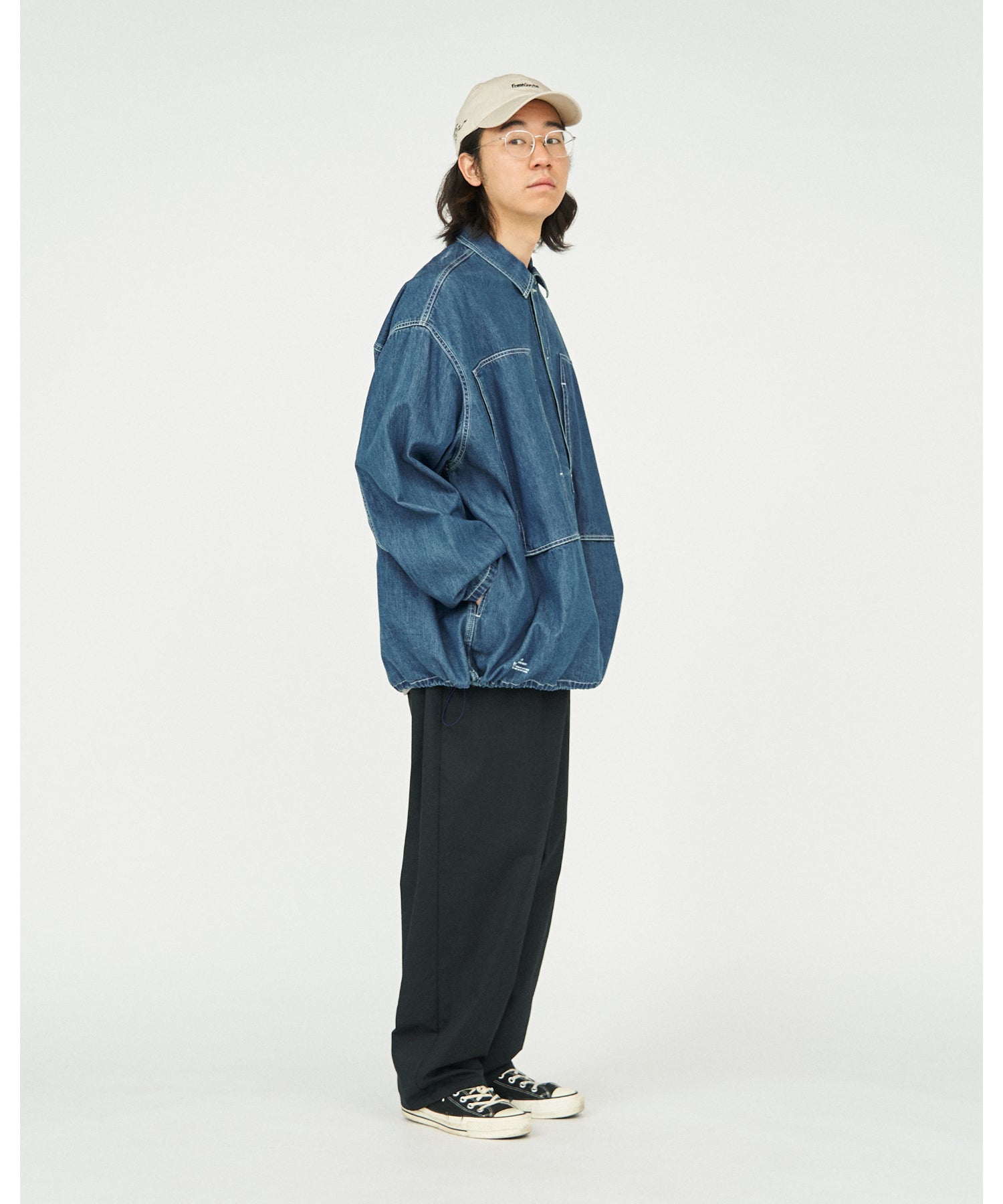 Denim Pullover Shirt (FADE INDIGO)