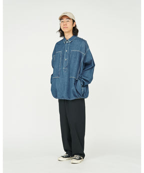 Denim Pullover Shirt (FADE INDIGO)