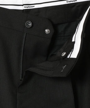 Melange Herringbone Pleated Wide Trousers - Graphpaper (グラフ