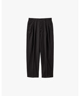 Melange Herringbone Pleated Wide Trousers