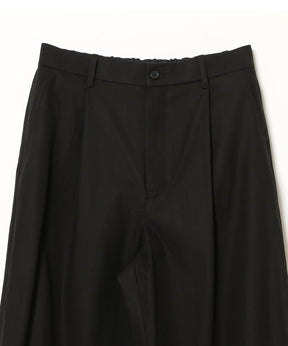 Brushed Cotton Gabardine Wide Straight Pants