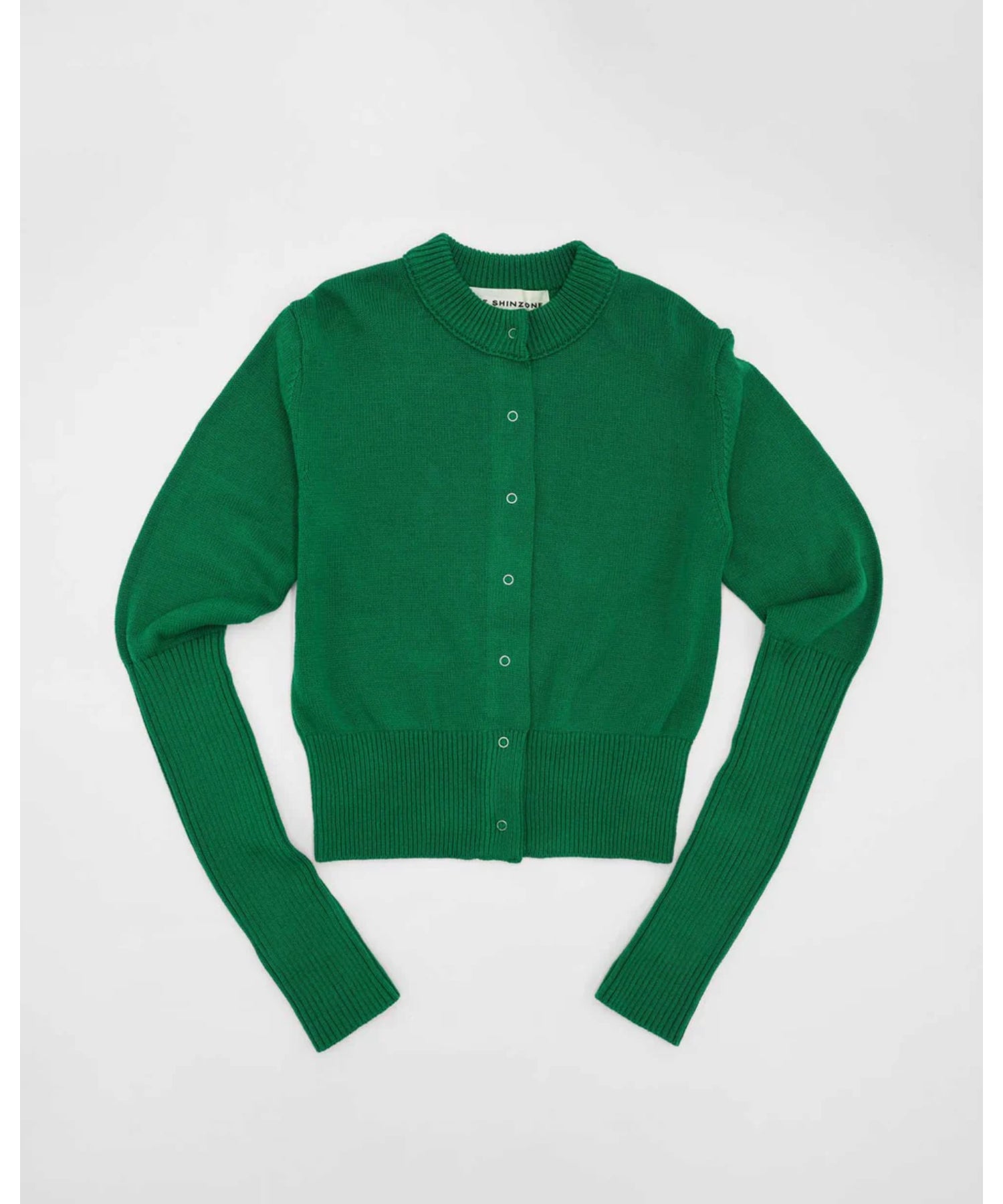 COTTON LONG RIB CARDIGAN