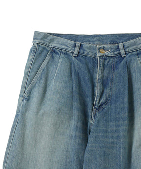 Selvage Denim Two Tuck Pants -LIGHT FADE-