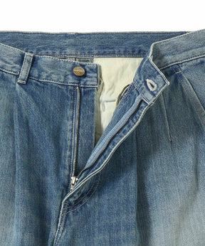 Selvage Denim Two Tuck Pants -LIGHT FADE-
