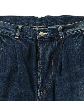 Selvage Denim Two Tuck Pants -DARK FADE-
