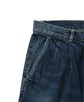 Selvage Denim Two Tuck Pants -DARK FADE-